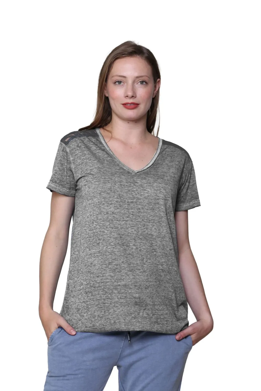 La Cera™ Soft & Supple V-Neck Knit Top