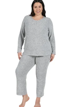 La Cera™ The Comfort Collection Plus Size Snap Pj Set