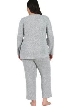 La Cera™ The Comfort Collection Plus Size Snap Pj Set