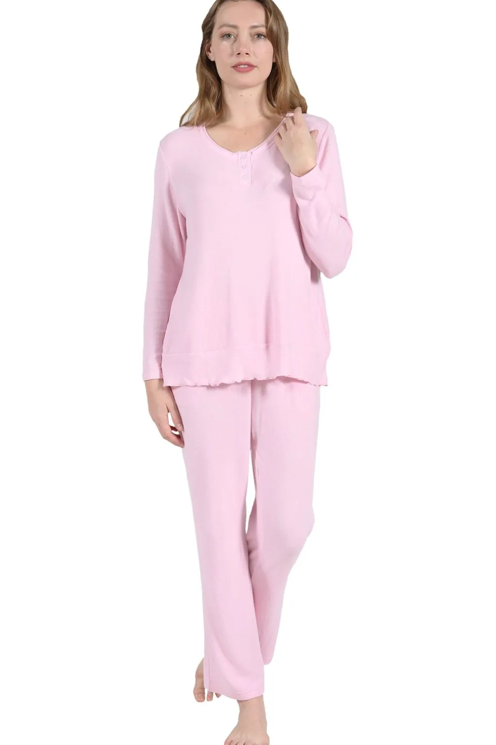 La Cera™ The Comfort Collection Snap Pj Set