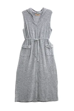 La Cera™ The Sleeveless Long Zip Hoodie - Plus Size