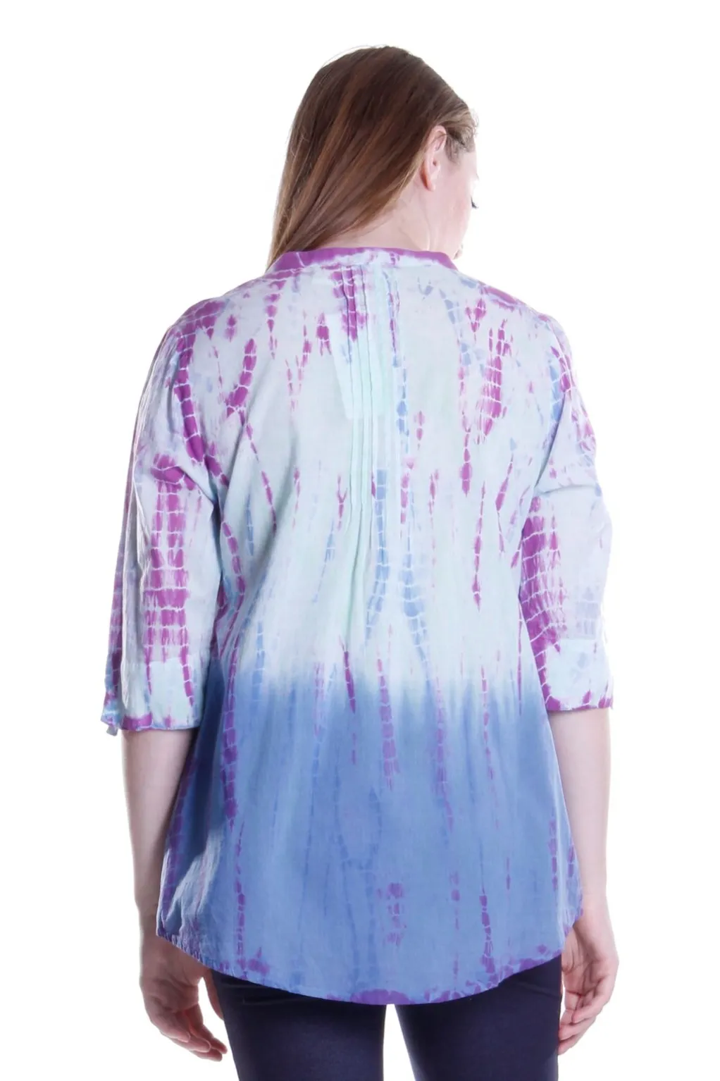 La Cera™ Tie Dye Pleated Tunic