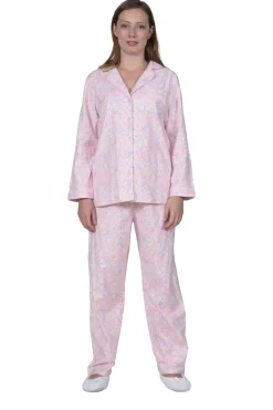 La Cera™ Wispy Floral Flannel Pajama Set